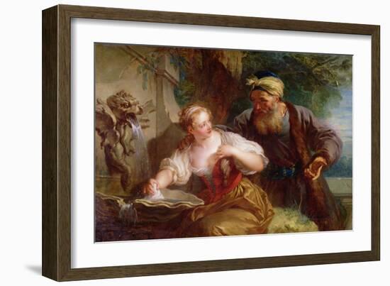 The Amorous Proposal, C.1725 (Oil on Canvas)-Francois Lemoyne-Framed Giclee Print