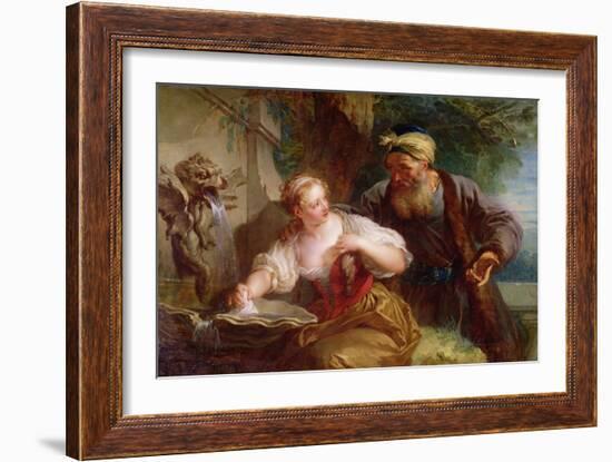 The Amorous Proposal, C.1725 (Oil on Canvas)-Francois Lemoyne-Framed Giclee Print