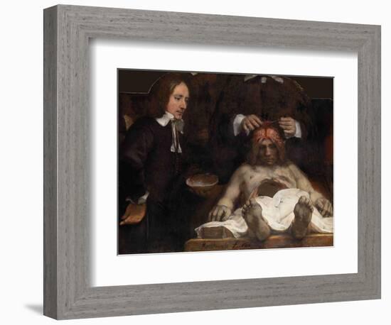 The Anatomy Lesson of Dr. Jan Deijman, 1656-Rembrandt van Rijn-Framed Giclee Print