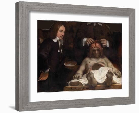 The Anatomy Lesson of Dr. Jan Deijman, 1656-Rembrandt van Rijn-Framed Giclee Print