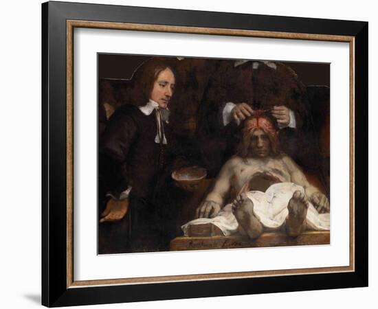 The Anatomy Lesson of Dr. Jan Deijman, 1656-Rembrandt van Rijn-Framed Giclee Print