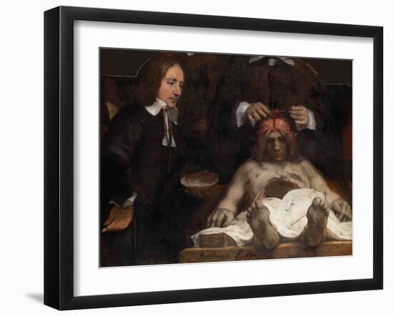 The Anatomy Lesson of Dr. Jan Deijman, 1656-Rembrandt van Rijn-Framed Giclee Print
