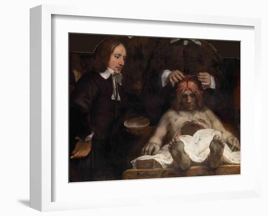 The Anatomy Lesson of Dr. Jan Deijman, 1656-Rembrandt van Rijn-Framed Giclee Print