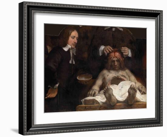 The Anatomy Lesson of Dr. Jan Deijman, 1656-Rembrandt van Rijn-Framed Giclee Print