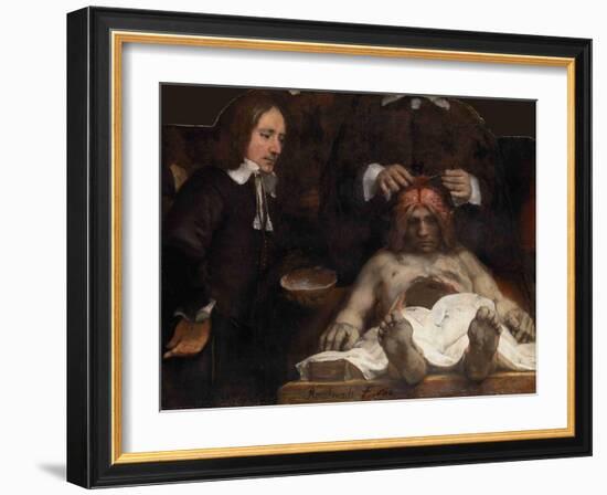 The Anatomy Lesson of Dr. Jan Deijman, 1656-Rembrandt van Rijn-Framed Giclee Print