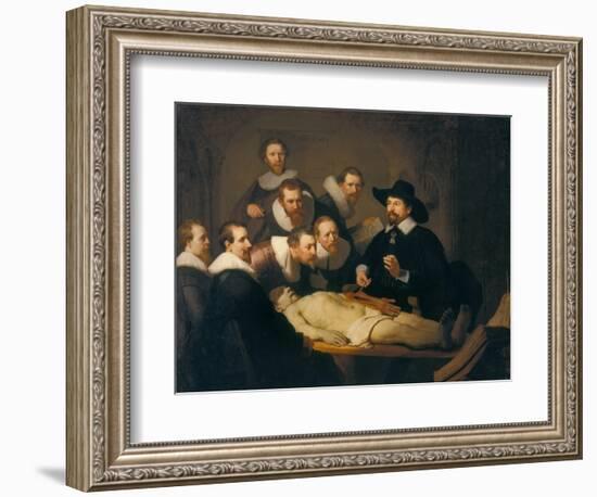 The Anatomy Lesson of Dr Nicolaes Tulp, 1632-Rembrandt van Rijn-Framed Giclee Print