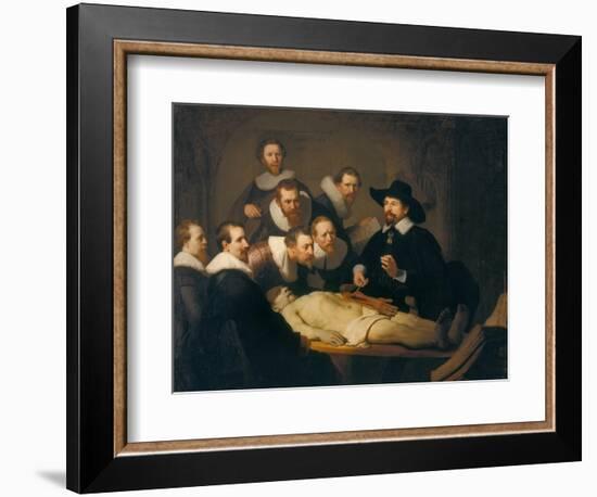 The Anatomy Lesson of Dr Nicolaes Tulp, 1632-Rembrandt van Rijn-Framed Giclee Print