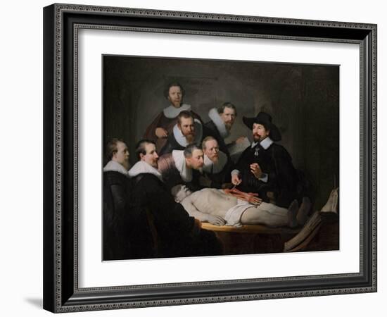 The Anatomy Lesson of Dr. Nicolaes Tulp, 1632-Rembrandt van Rijn-Framed Giclee Print