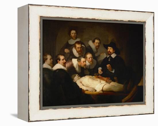 The Anatomy Lesson of Dr. Nicolaes Tulp-Rembrandt van Rijn-Framed Premier Image Canvas