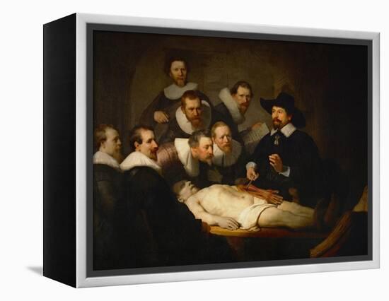 The Anatomy Lesson of Dr. Nicolaes Tulp-Rembrandt van Rijn-Framed Premier Image Canvas