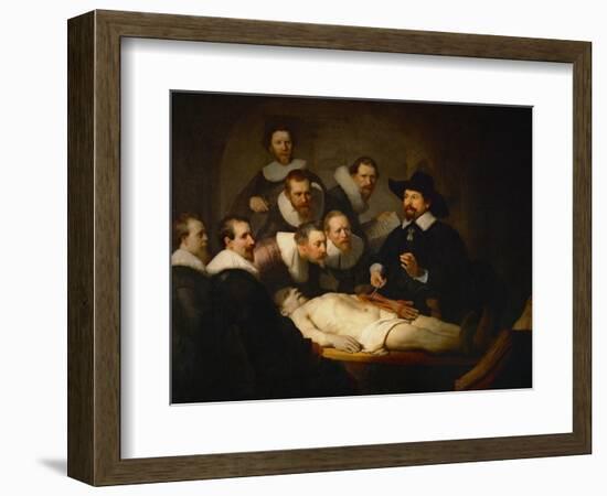 The Anatomy Lesson of Dr. Nicolaes Tulp-Rembrandt van Rijn-Framed Giclee Print