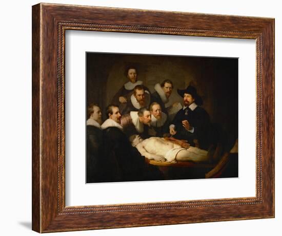 The Anatomy Lesson of Dr. Nicolaes Tulp-Rembrandt van Rijn-Framed Giclee Print