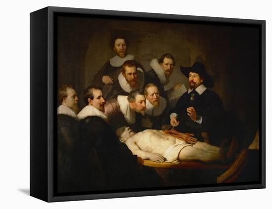 The Anatomy Lesson of Dr. Nicolaes Tulp-Rembrandt van Rijn-Framed Premier Image Canvas