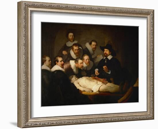 The Anatomy Lesson of Dr. Nicolaes Tulp-Rembrandt van Rijn-Framed Giclee Print