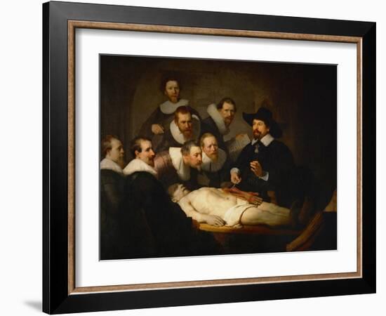 The Anatomy Lesson of Dr. Nicolaes Tulp-Rembrandt van Rijn-Framed Giclee Print