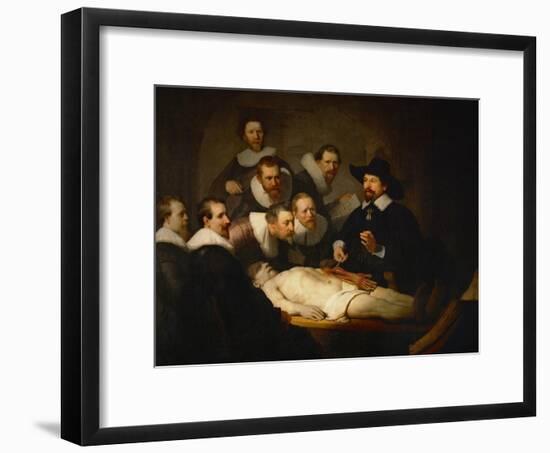 The Anatomy Lesson of Dr. Nicolaes Tulp-Rembrandt van Rijn-Framed Giclee Print