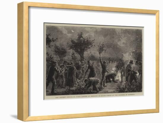 The Ancient Custom of Wood Lopping at Midnight in Epping Forest on the Eleventh of November-null-Framed Giclee Print