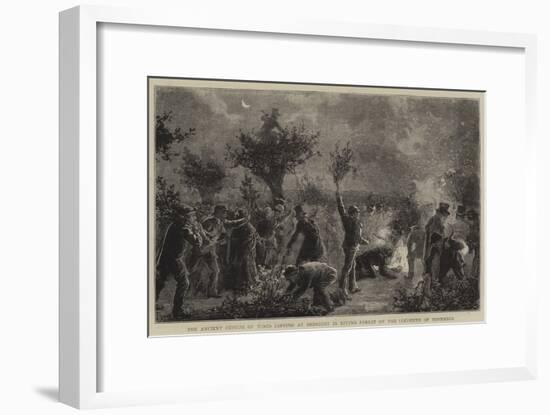 The Ancient Custom of Wood Lopping at Midnight in Epping Forest on the Eleventh of November-null-Framed Giclee Print