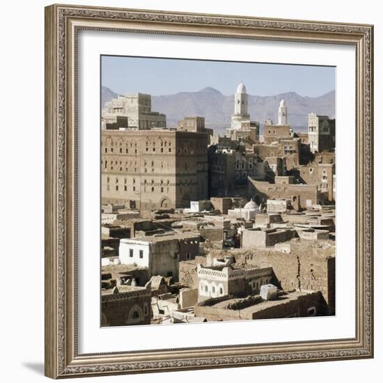 The ancient market in the old city at San'a-Werner Forman-Framed Giclee Print