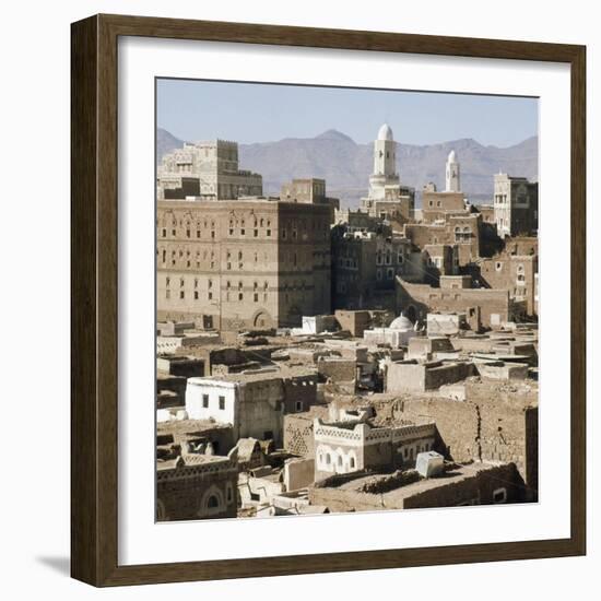 The ancient market in the old city at San'a-Werner Forman-Framed Giclee Print