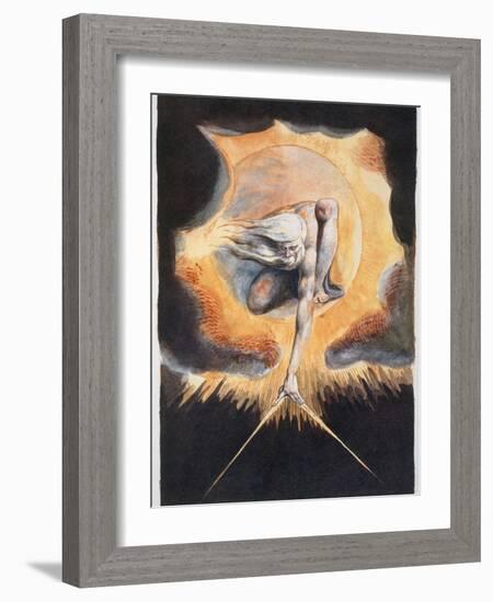'The Ancient of Days', 1793-William Blake-Framed Giclee Print