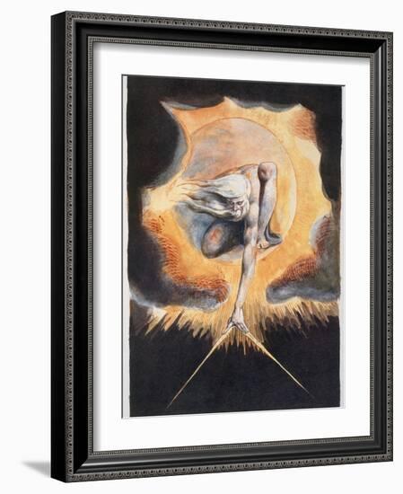 'The Ancient of Days', 1793-William Blake-Framed Giclee Print