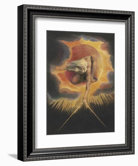 The Ancient of Days, from the series Europe: A Prophecy, 1794-William Blake-Framed Art Print