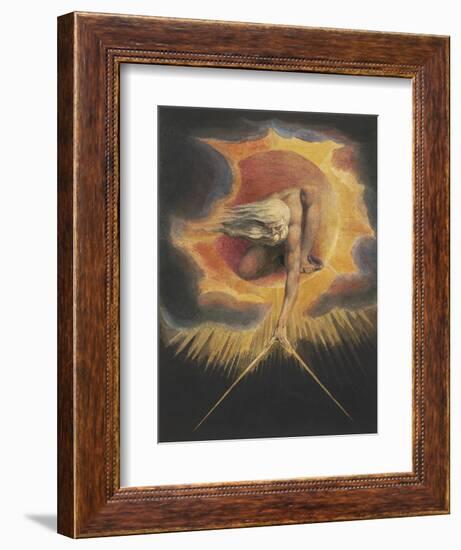 The Ancient of Days, from the series Europe: A Prophecy, 1794-William Blake-Framed Premium Giclee Print