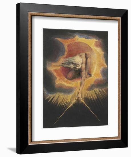 The Ancient of Days, from the series Europe: A Prophecy, 1794-William Blake-Framed Premium Giclee Print