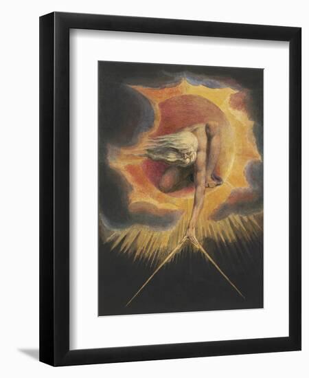 The Ancient of Days, from the series Europe: A Prophecy, 1794-William Blake-Framed Premium Giclee Print