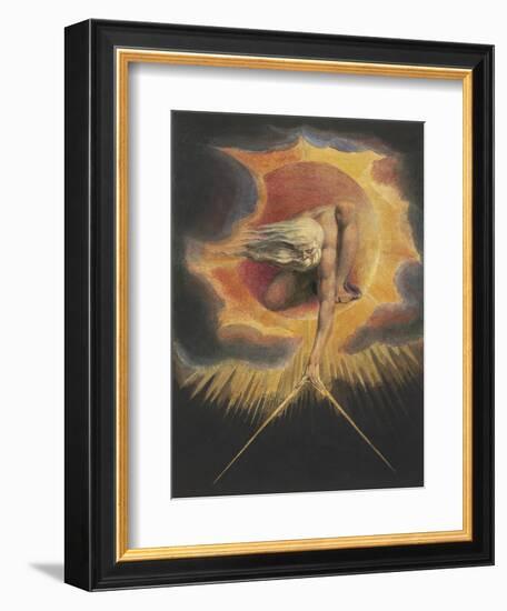 The Ancient of Days, from the series Europe: A Prophecy, 1794-William Blake-Framed Premium Giclee Print