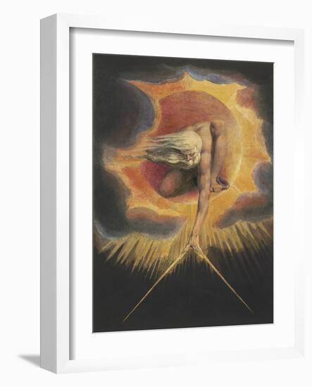 The Ancient of Days, from the series Europe: A Prophecy, 1794-William Blake-Framed Art Print