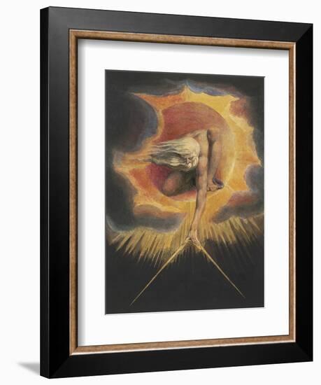 The Ancient of Days, from the series Europe: A Prophecy, 1794-William Blake-Framed Art Print