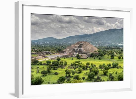 The Ancient Pyramid of the Moon. the Second Largest Pyramid in Teotihuacan, Mexico-Felix Lipov-Framed Photographic Print