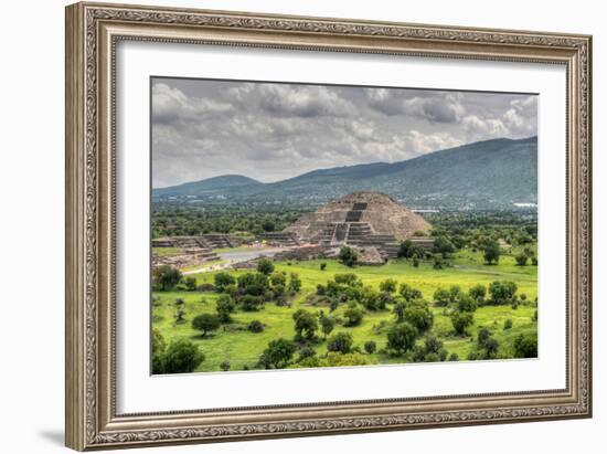 The Ancient Pyramid of the Moon. the Second Largest Pyramid in Teotihuacan, Mexico-Felix Lipov-Framed Photographic Print