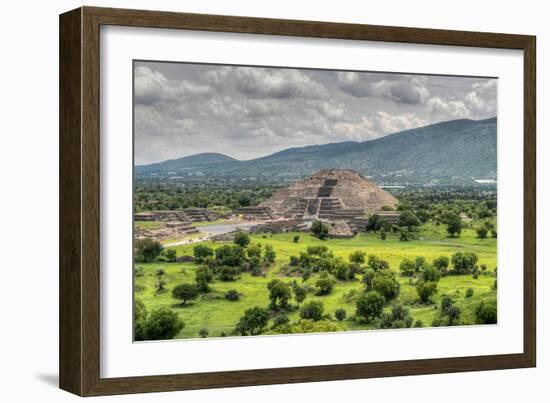 The Ancient Pyramid of the Moon. the Second Largest Pyramid in Teotihuacan, Mexico-Felix Lipov-Framed Photographic Print