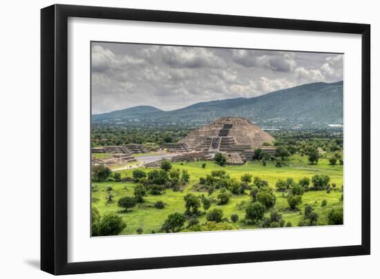 The Ancient Pyramid of the Moon. the Second Largest Pyramid in Teotihuacan, Mexico-Felix Lipov-Framed Photographic Print
