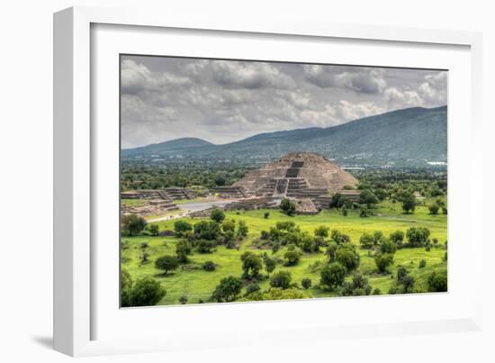 The Ancient Pyramid of the Moon. the Second Largest Pyramid in Teotihuacan, Mexico-Felix Lipov-Framed Photographic Print