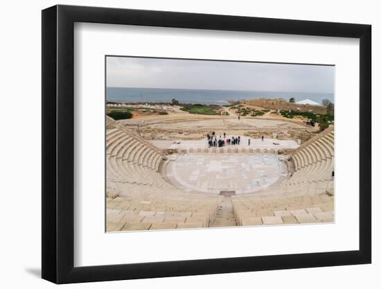 The ancient Roman amphitheatre in Caesarea, Israel, Middle East-Alexandre Rotenberg-Framed Photographic Print