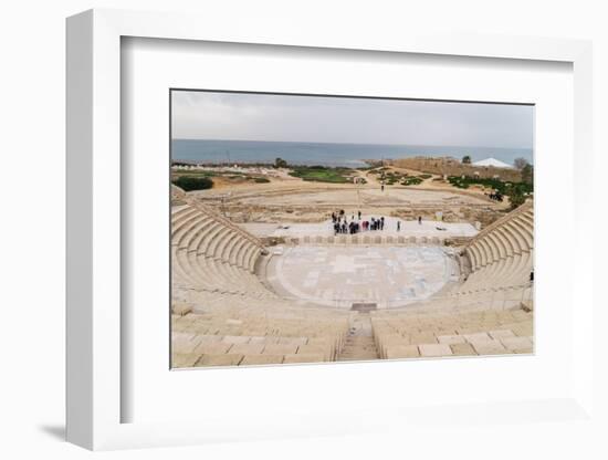 The ancient Roman amphitheatre in Caesarea, Israel, Middle East-Alexandre Rotenberg-Framed Photographic Print