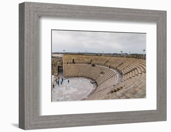 The ancient Roman amphitheatre in Caesarea, Israel, Middle East-Alexandre Rotenberg-Framed Photographic Print