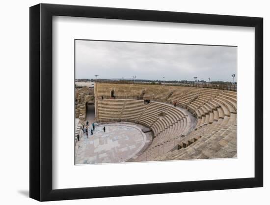 The ancient Roman amphitheatre in Caesarea, Israel, Middle East-Alexandre Rotenberg-Framed Photographic Print