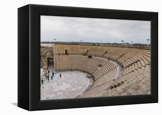 The ancient Roman amphitheatre in Caesarea, Israel, Middle East-Alexandre Rotenberg-Framed Premier Image Canvas