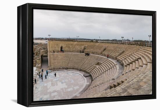 The ancient Roman amphitheatre in Caesarea, Israel, Middle East-Alexandre Rotenberg-Framed Premier Image Canvas