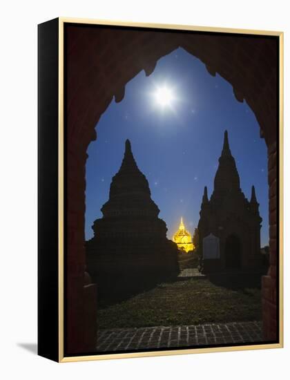 The Ancient Temples of Bagan by Moon Light-Jon Hicks-Framed Premier Image Canvas