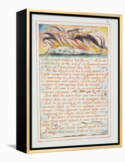 "The Ancient Tradition.., Illustration and Text from 'The Marriage of Heaven and Hell", C.1790-3-William Blake-Framed Premier Image Canvas
