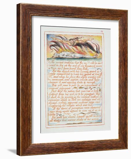 "The Ancient Tradition.., Illustration and Text from 'The Marriage of Heaven and Hell", C.1790-3-William Blake-Framed Giclee Print