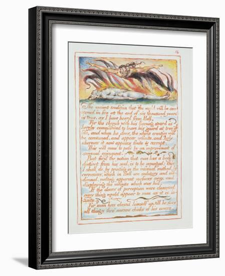 "The Ancient Tradition.., Illustration and Text from 'The Marriage of Heaven and Hell", C.1790-3-William Blake-Framed Giclee Print