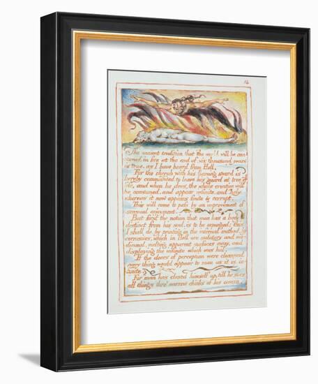 "The Ancient Tradition.., Illustration and Text from 'The Marriage of Heaven and Hell", C.1790-3-William Blake-Framed Giclee Print