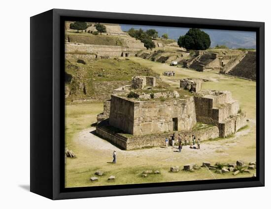 The Ancient Zapotec City of Monte Alban, Near Oaxaca City, Oaxaca, Mexico, North America-Robert Harding-Framed Premier Image Canvas